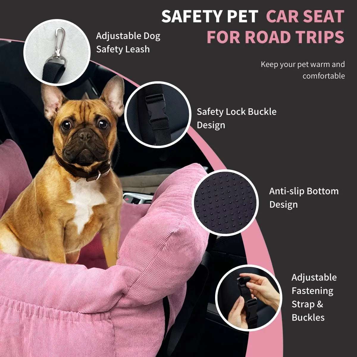 Corduroy Fabric Pet Carrier - CAFSPETHR - PET02A - LNGN
