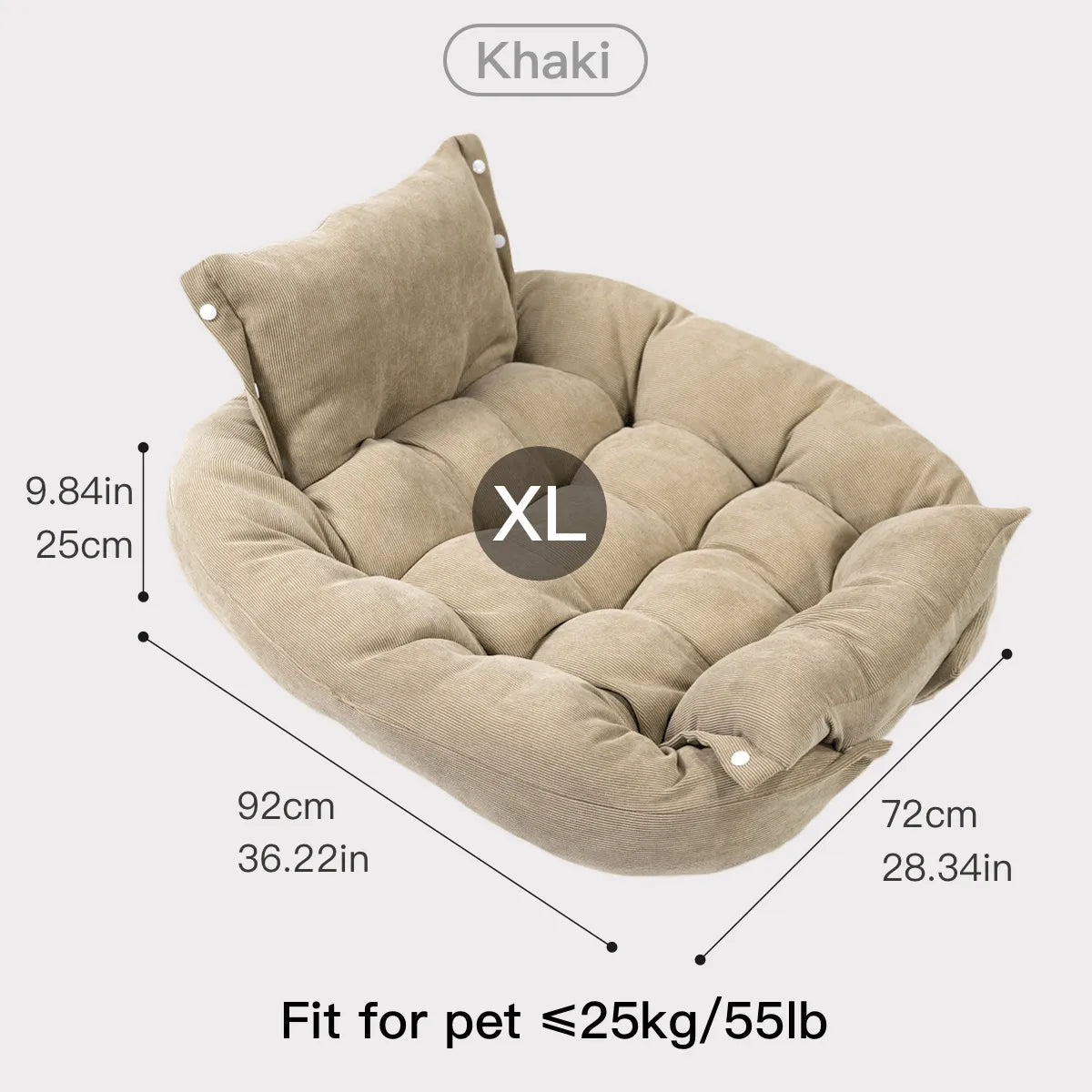 Corduroy Fabric Sofa Bed - CAFSPETHR - PET19 - KK